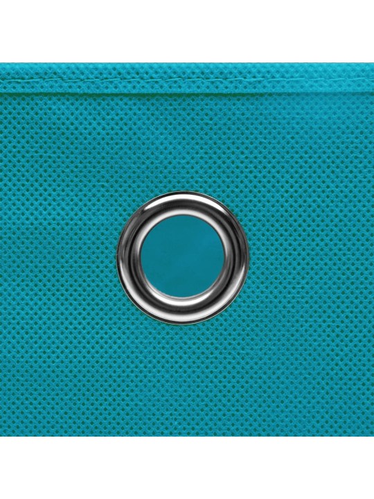 Úložné boxy 10 ks bledě modré 32 x 32 x 32 cm textil