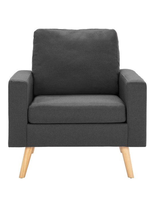 Křeslo tmavě šedé textil