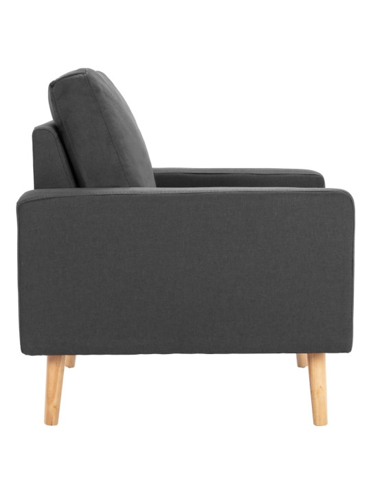 Křeslo tmavě šedé textil