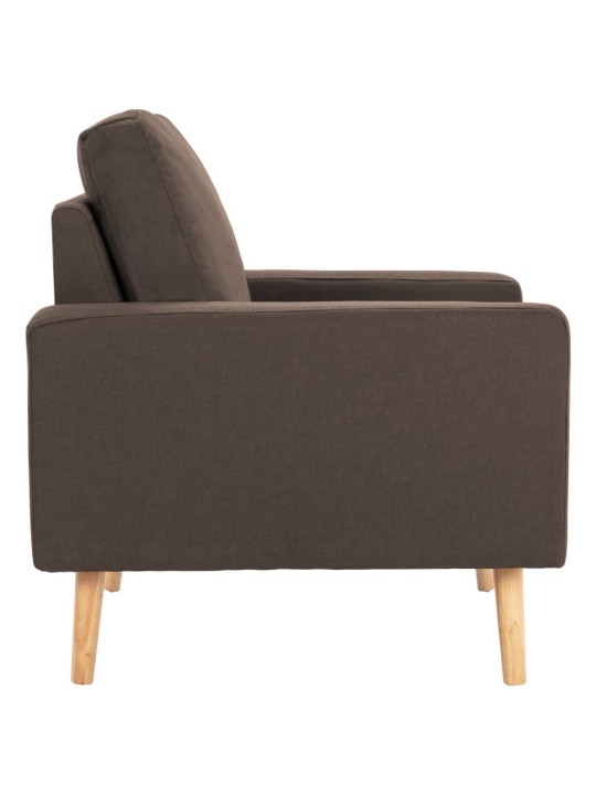 Křeslo hnědé textil
