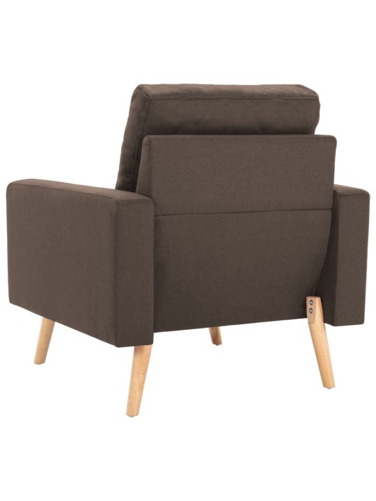 Křeslo hnědé textil
