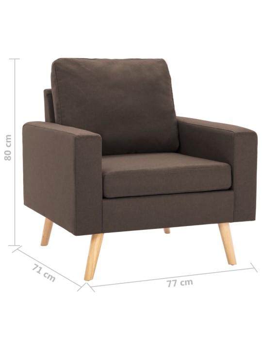 Křeslo hnědé textil
