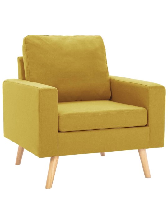 Křeslo žluté textil