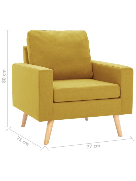 Křeslo žluté textil