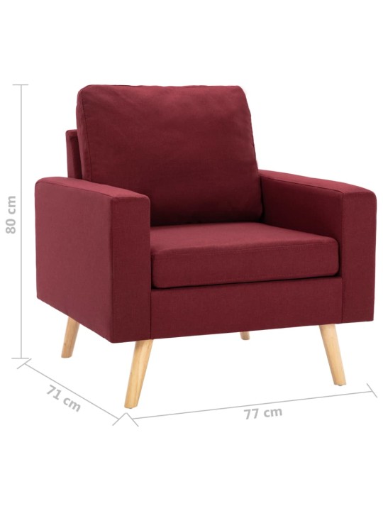 Křeslo vínové textil
