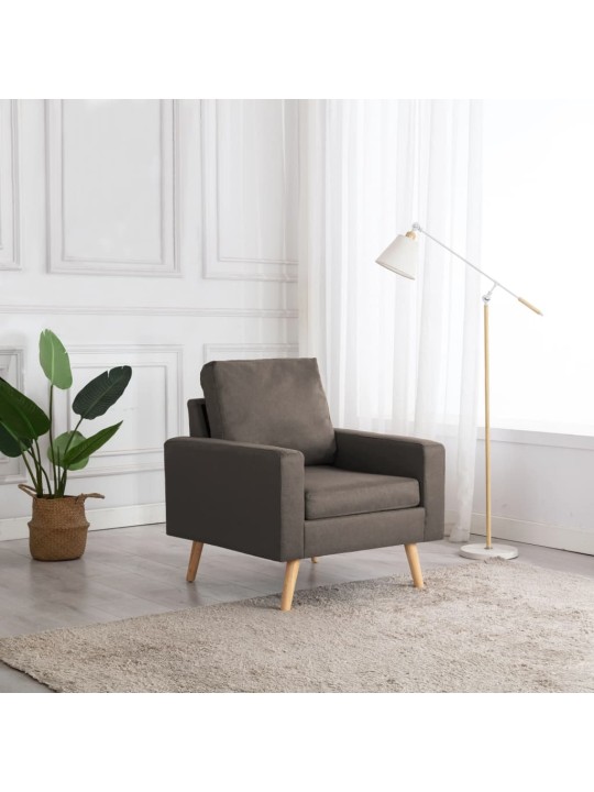 Křeslo taupe textil
