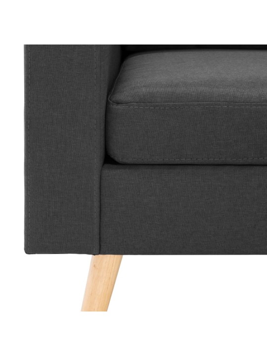 2místná pohovka tmavě šedá textil