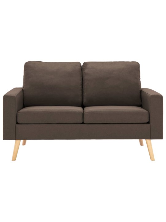 2místná pohovka hnědá textil