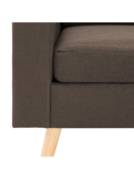 2místná pohovka hnědá textil