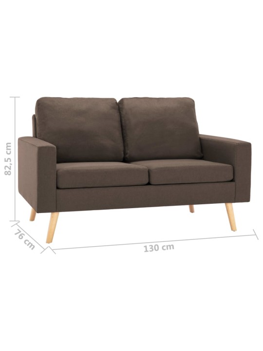 2místná pohovka hnědá textil