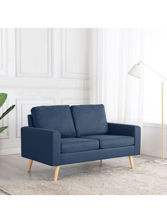 2místná pohovka modrá textil