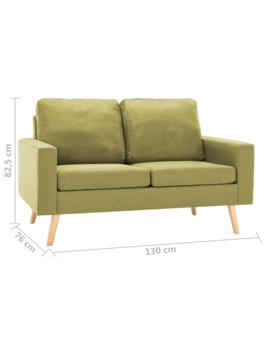 2místná pohovka zelená textil