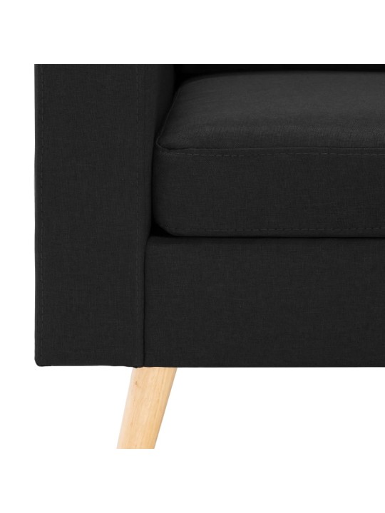2místná pohovka černá textil