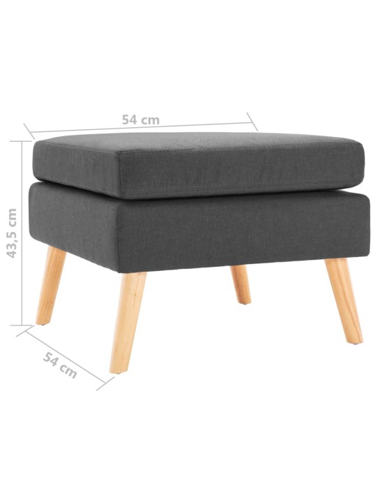 Podnožka tmavě šedá textil