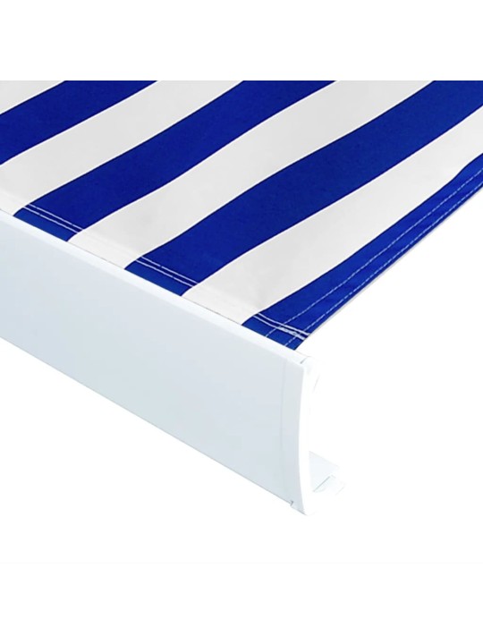 Kazetová markýza s motorem 350x250 cm modrá a bílá