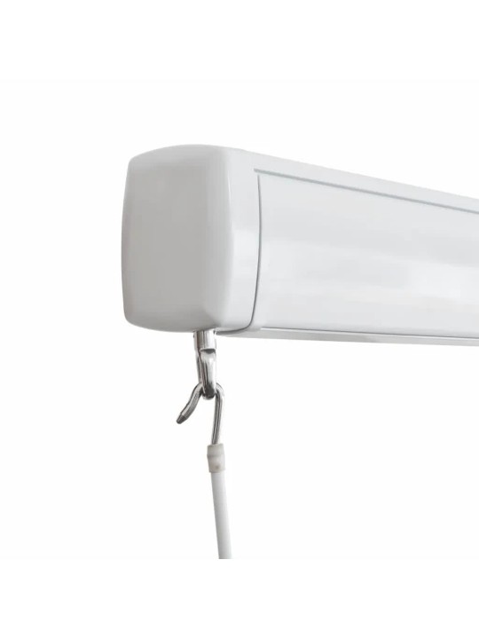 Kazetová markýza s ručním ovládáním 450 x 300 cm modro-bílá