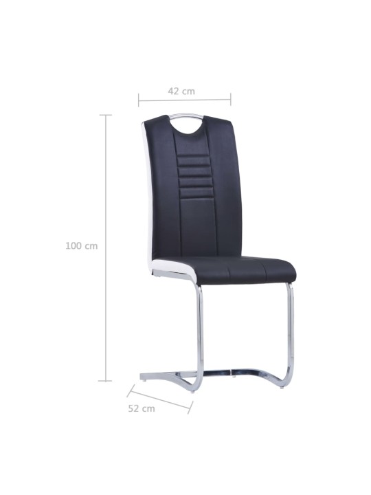 7dílný jídelní set umělá kůže černý