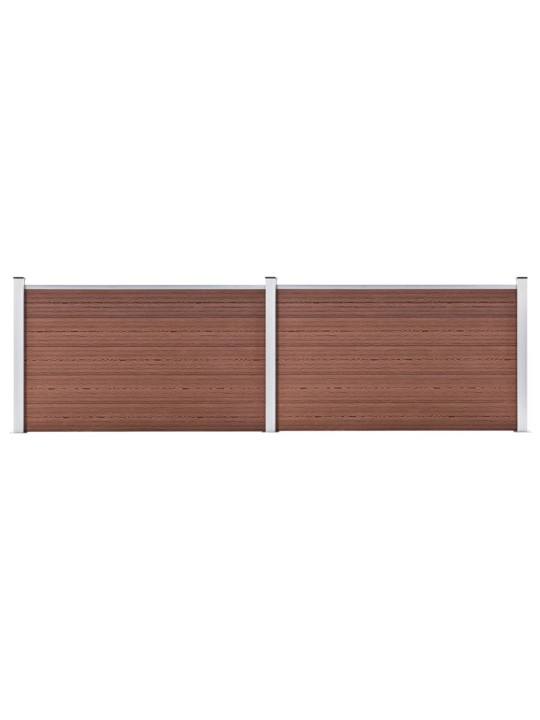 Zahradní plot WPC 353 x 106 cm hnědý