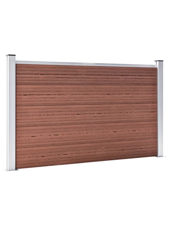 Zahradní plot WPC 353 x 106 cm hnědý