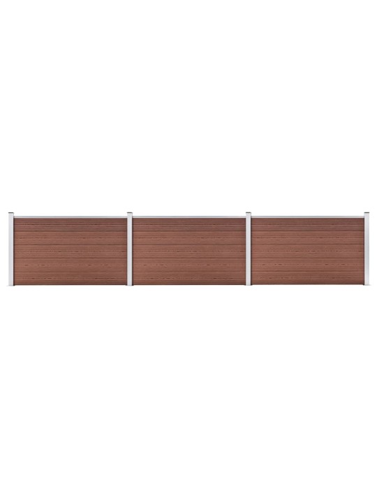 Zahradní plot WPC 526 x 106 cm hnědý
