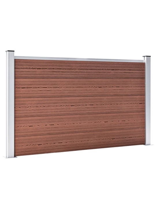 Zahradní plot WPC 526 x 106 cm hnědý