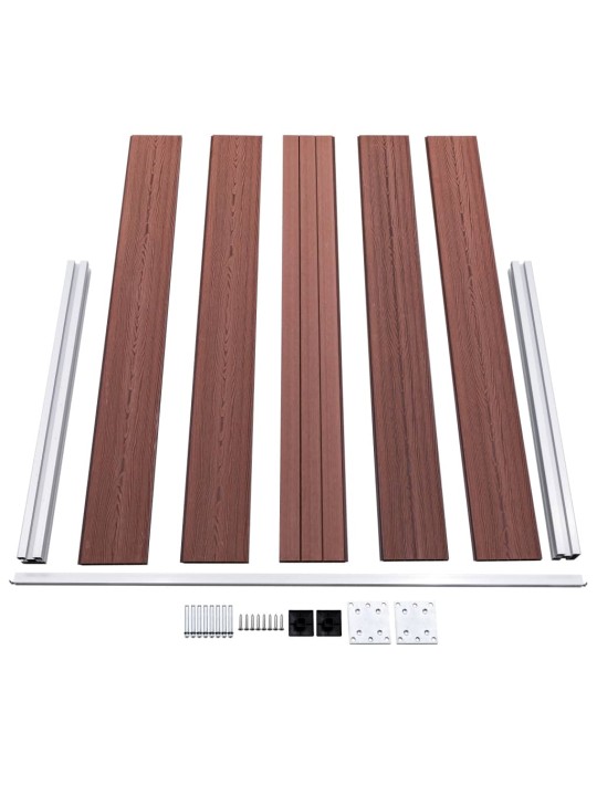 Zahradní plot WPC 699 x 106 cm hnědý