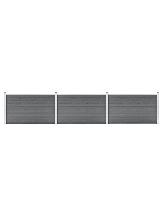 Zahradní plot WPC 526 x 106 cm šedý