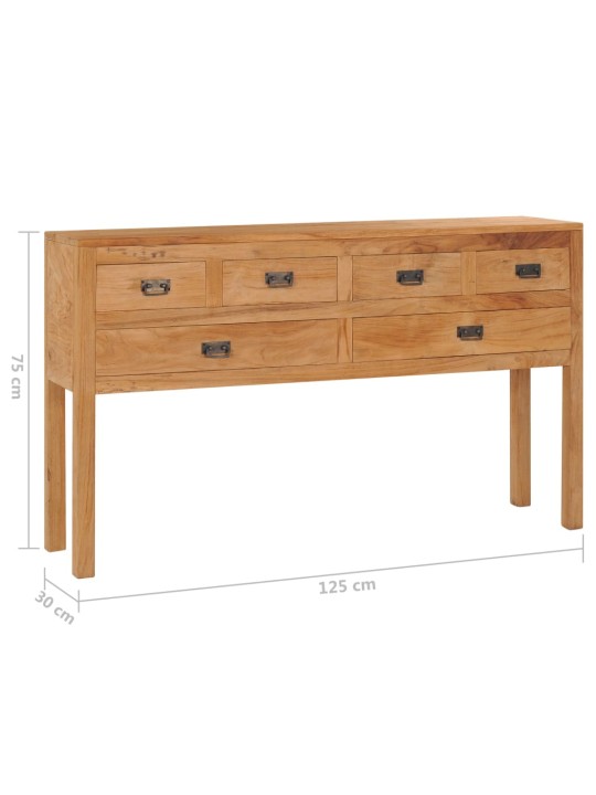 Příborník 125 x 30 x 75 cm masivní teakové dřevo