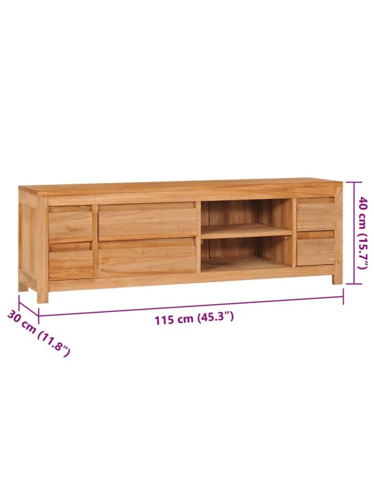 Tv stolek 120 x 30 x 40 cm masivní teakové dřevo
