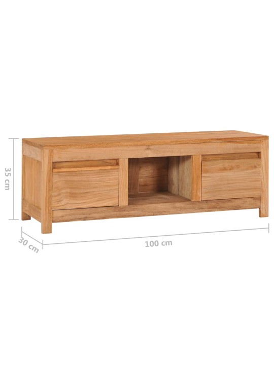 TV stolek 100 x 30 x 35 cm masivní teakové dřevo