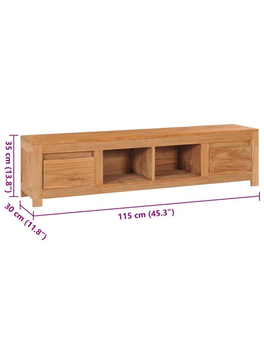 Tv stolek 115 x 30 x 35 cm masivní teakové dřevo