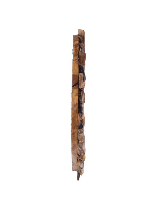 Nástěnné zrcadlo 40 cm teak kulaté
