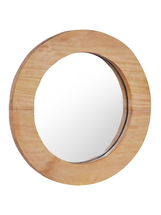 Nástěnné zrcadlo 40 cm teak kulaté