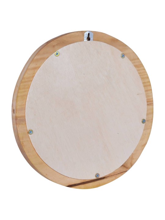 Nástěnné zrcadlo 40 cm teak kulaté