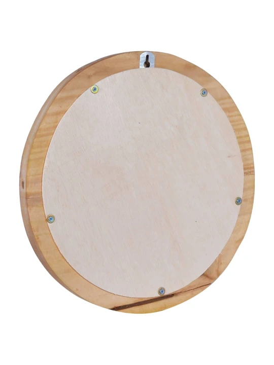 Nástěnné zrcadlo 40 cm teak kulaté