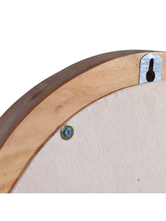 Nástěnné zrcadlo 40 cm teak kulaté