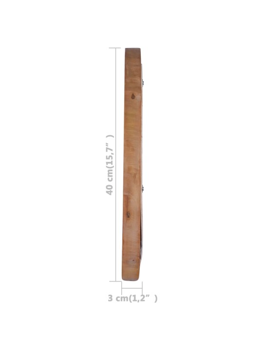 Nástěnné zrcadlo 40 cm teak kulaté