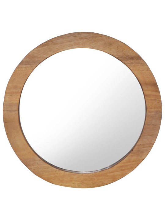 Nástěnné zrcadlo 60 cm teak kulaté
