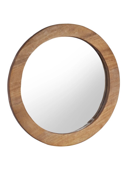 Nástěnné zrcadlo 60 cm teak kulaté
