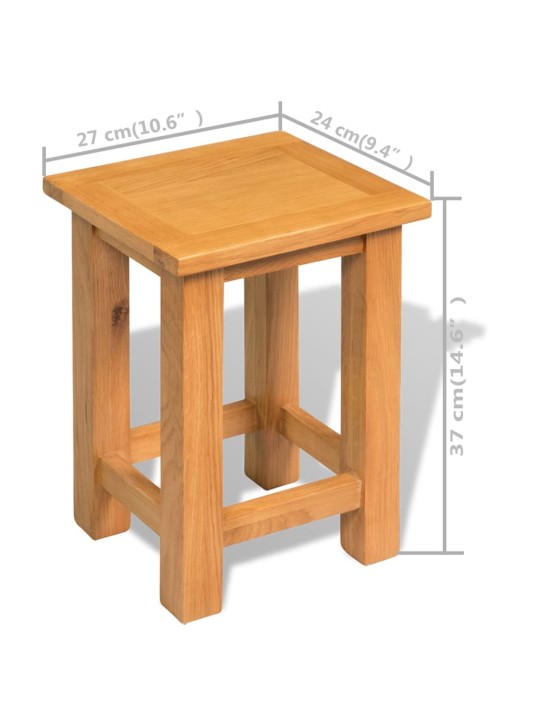 Přístavné stolky 2 ks 27 x 24 x 37 cm masivní dubové dřevo