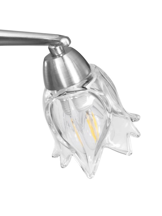 Stropní lampa průhledná skleněná stínidla 3 žárovky E14 tulipán