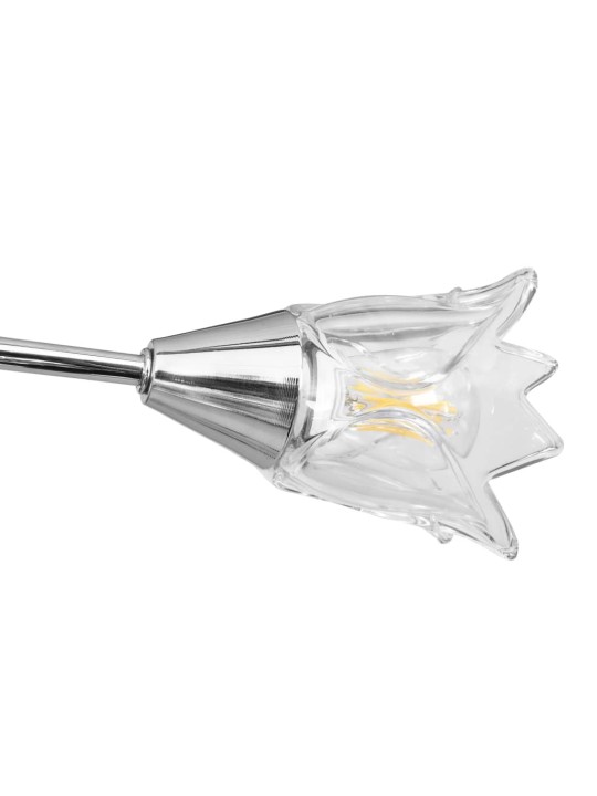 Stropní lampa průhledná skleněná stínidla 5 žárovek E14 tulipán