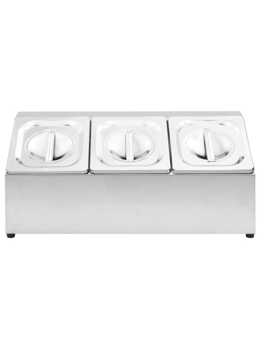 Nástavba na gastronádoby pro 3 GN 1/6 nádoby nerezová ocel