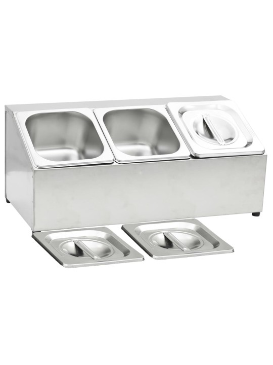 Nástavba na gastronádoby pro 3 GN 1/6 nádoby nerezová ocel