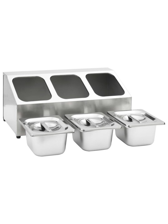 Nástavba na gastronádoby pro 3 GN 1/6 nádoby nerezová ocel