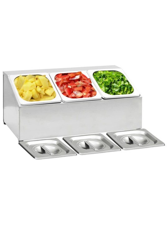 Nástavba na gastronádoby pro 3 GN 1/6 nádoby nerezová ocel