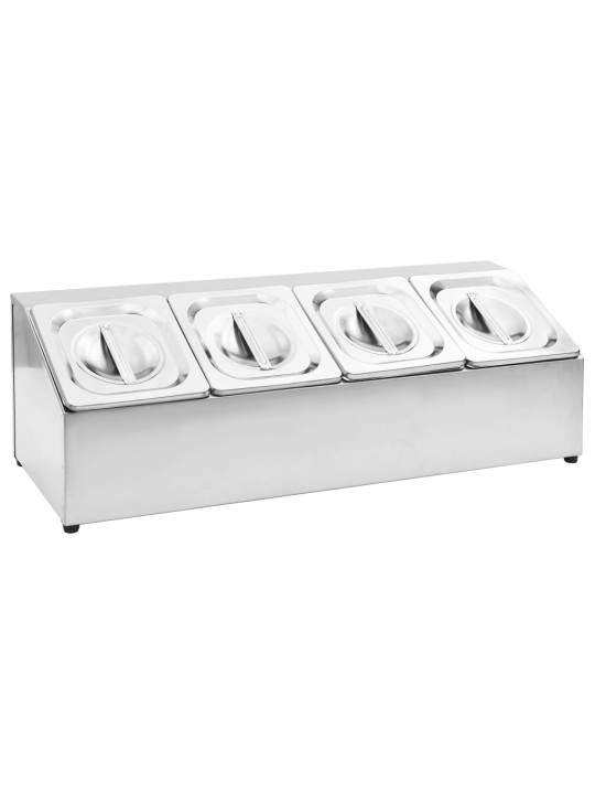 Nástavba na gastronádoby pro 4 GN 1/6 nádoby nerezová ocel