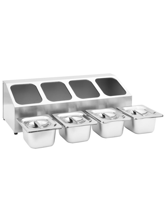 Nástavba na gastronádoby pro 4 GN 1/6 nádoby nerezová ocel