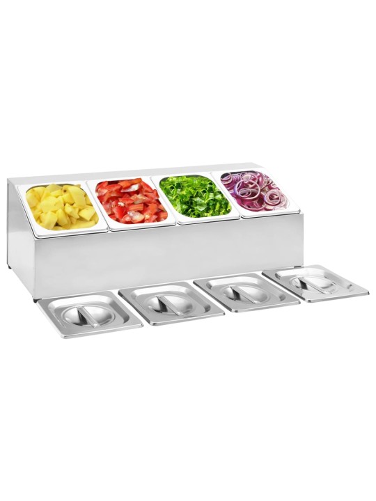 Nástavba na gastronádoby pro 4 GN 1/6 nádoby nerezová ocel
