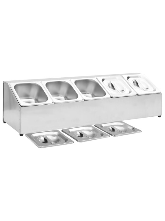 Nástavba na gastronádoby pro 5 GN 1/6 nádoby nerezová ocel